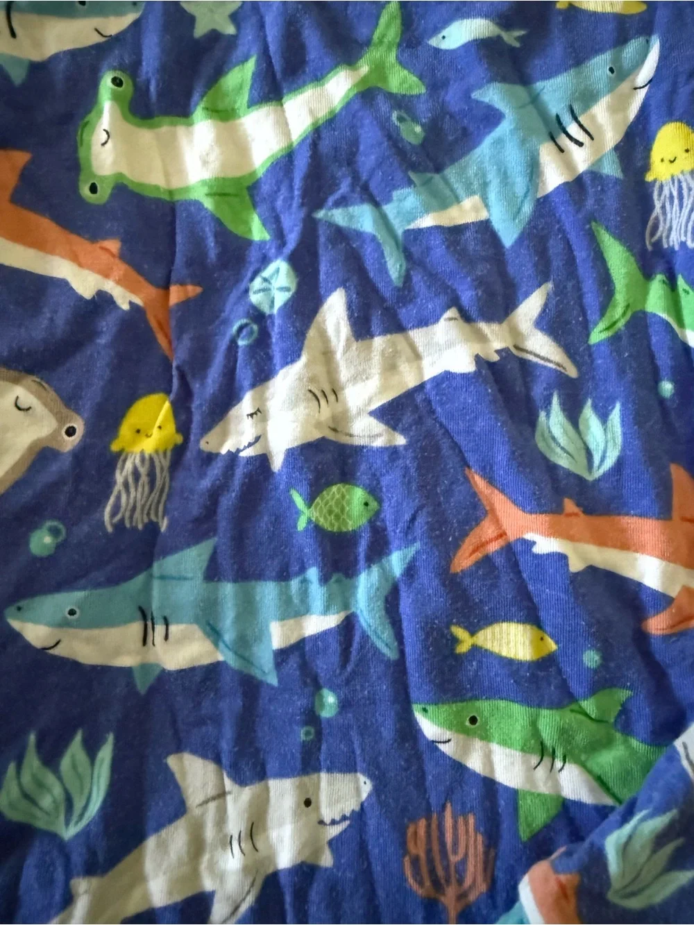 Little Sleepies Blue Shark & Sea Life Pajama Set